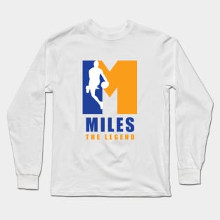 Miles Custom Player Basketball Your Name The Legend Long Sleeve T-Shirt